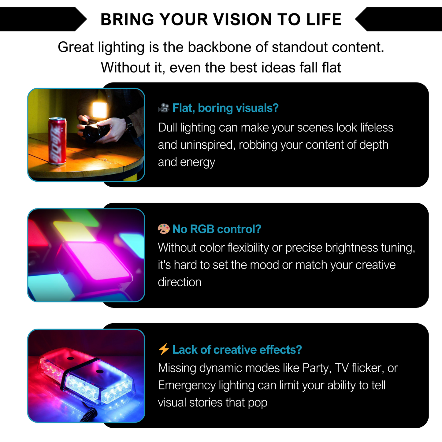 Lumoro™ SpectrumPro RGB LED Video Light