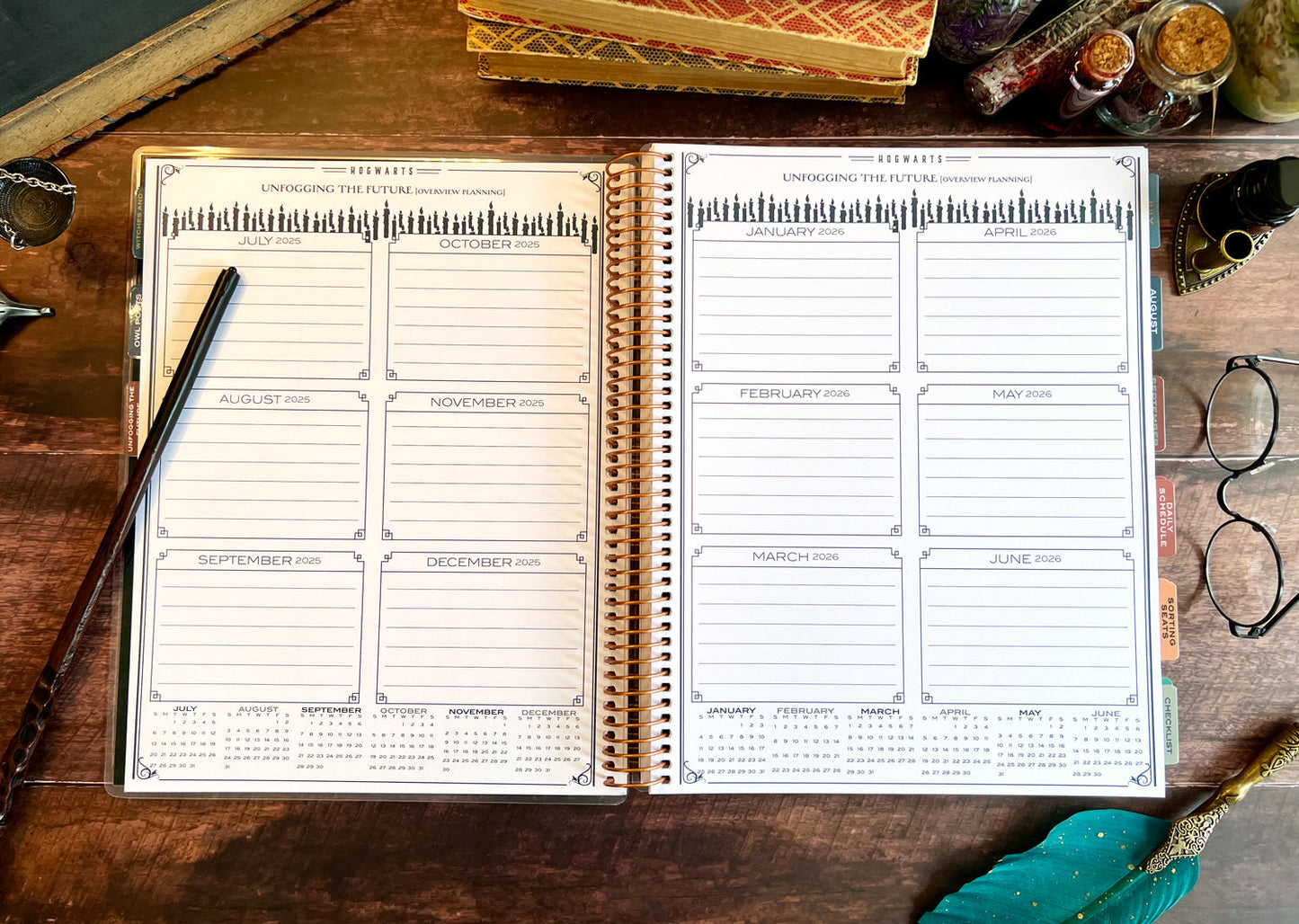 Harry Potter 2025-2026 Hogwarts Weekly Dated Teacher Planner (July - June)