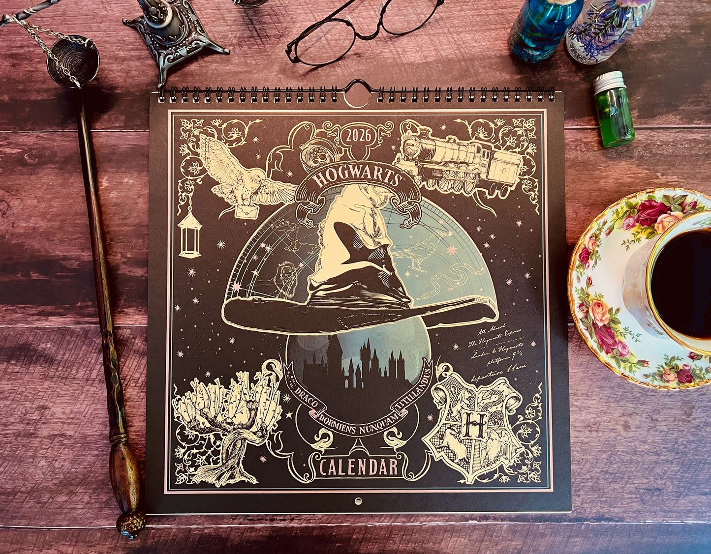 Harry Potter Enchanted Days 2026 Spiral Wall Calendar
