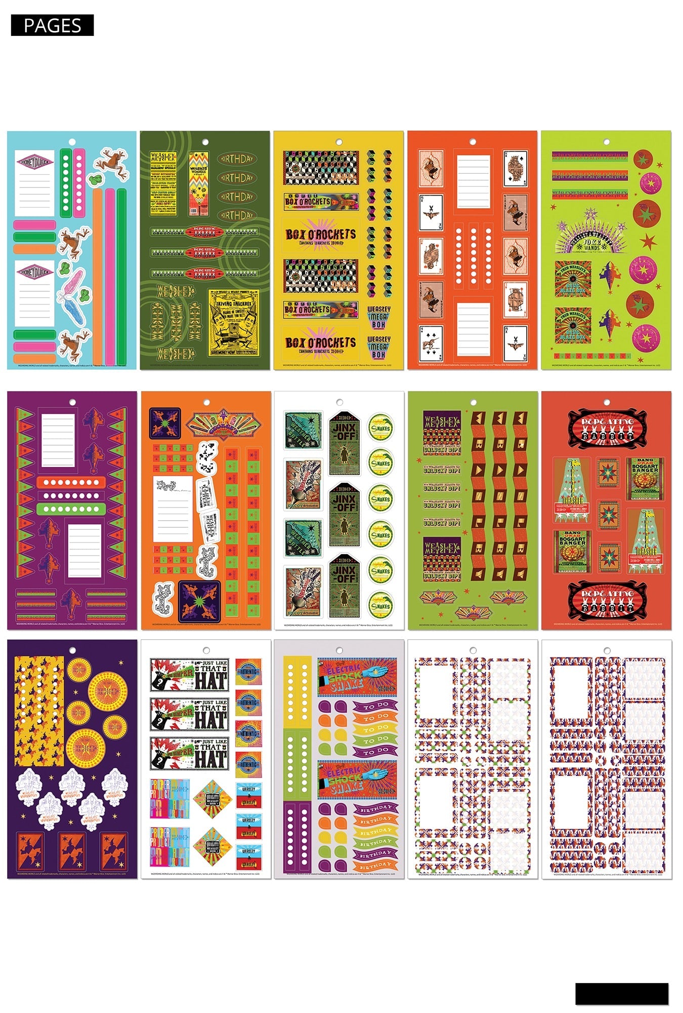 Harry Potter Honeydukes & Weasley's Wizard Wheezes Planner Sticker Book