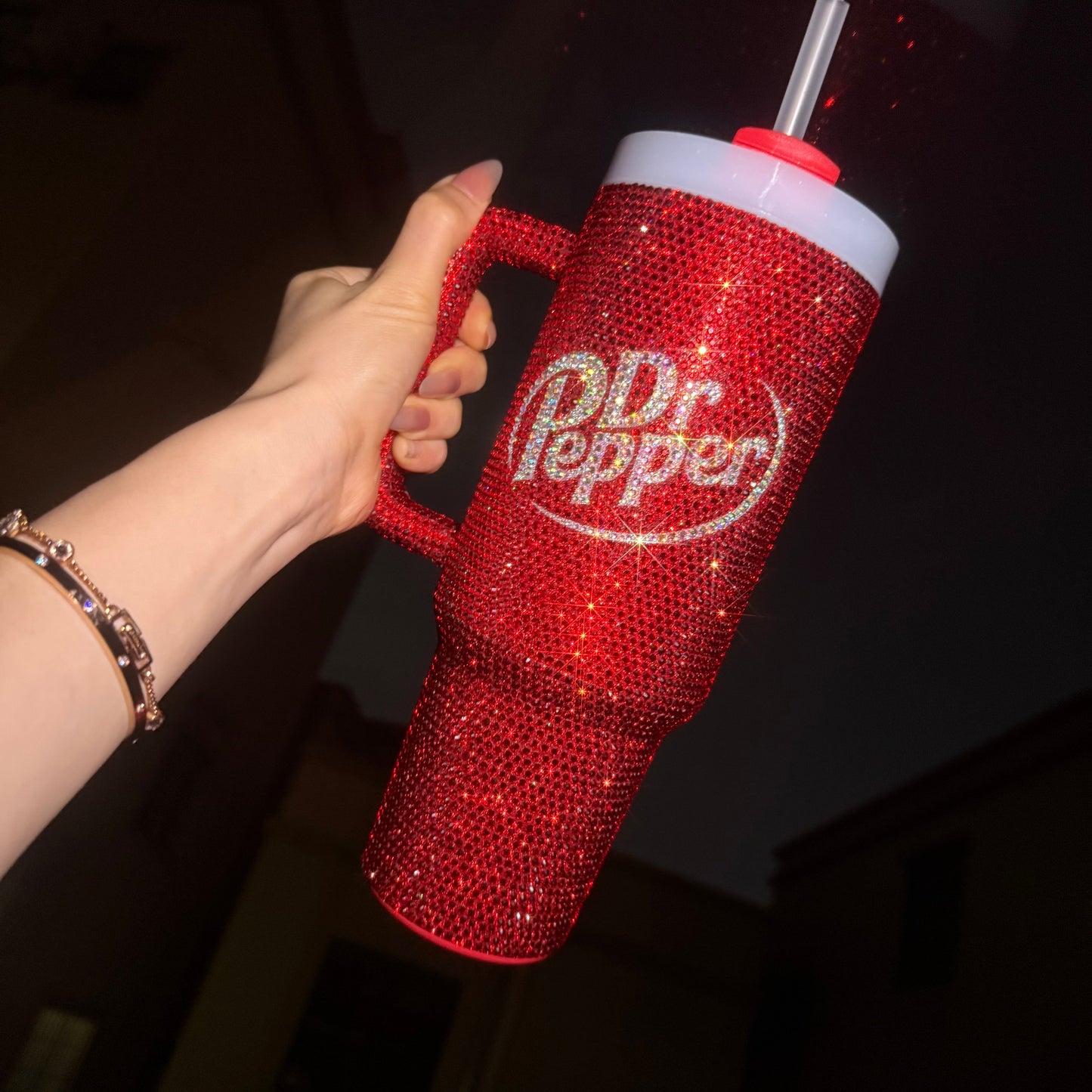40oz Dr Tumbler Studded With Diamonds 🚢Free Shipping🚢