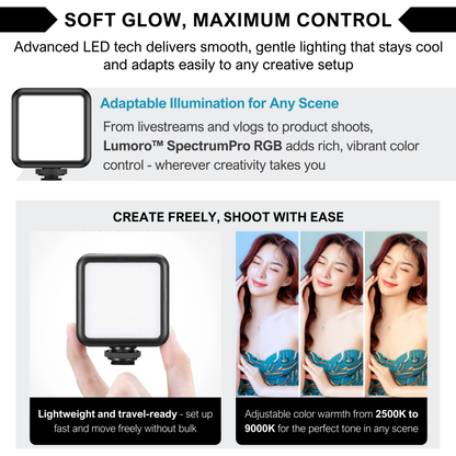 Lumoro™ SpectrumPro RGB LED Video Light