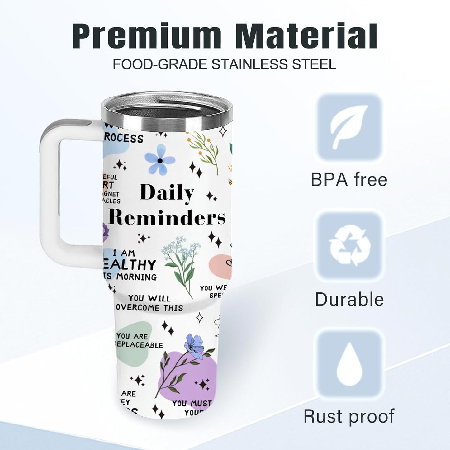 Christian Gifts for Women God Tumbler 40oz Blue Child of God Gifts Coffee Travel Cup - Inspirational Religious Birthday Catholic Spiritual Gift for Sister Friends, Baptism Confirmation Gift for Girls