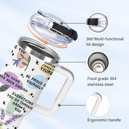 Christian Gifts for Women God Tumbler 40oz Blue Child of God Gifts Coffee Travel Cup - Inspirational Religious Birthday Catholic Spiritual Gift for Sister Friends, Baptism Confirmation Gift for Girls