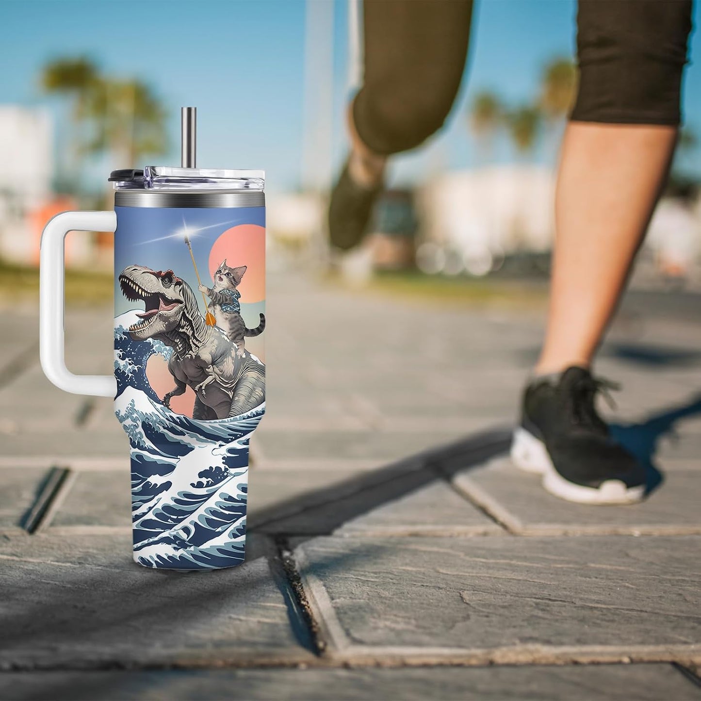 Christian Gifts for Women God Tumbler 40oz Blue Child of God Gifts Coffee Travel Cup - Inspirational Religious Birthday Catholic Spiritual Gift for Sister Friends, Baptism Confirmation Gift for Girls