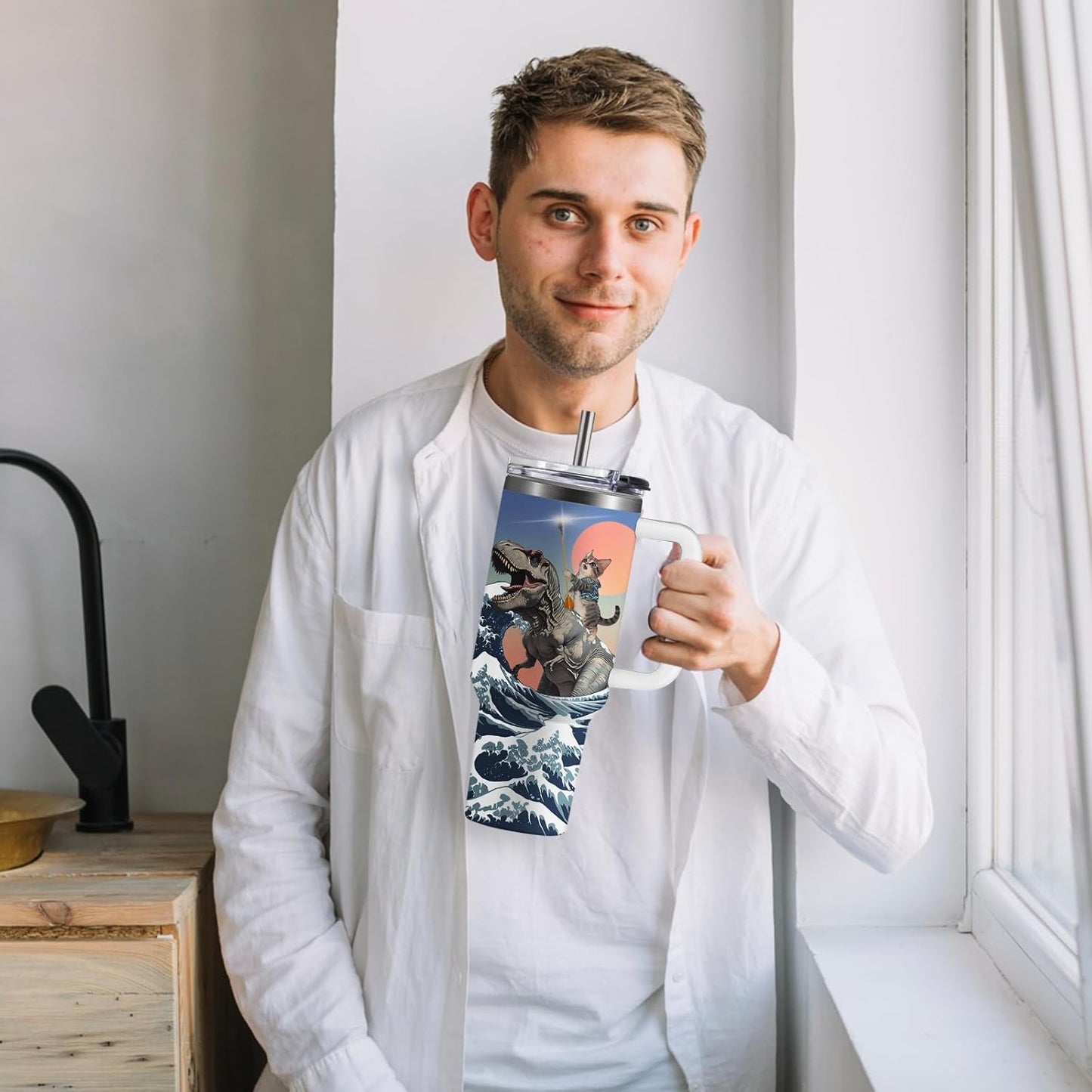 Christian Gifts for Women God Tumbler 40oz Blue Child of God Gifts Coffee Travel Cup - Inspirational Religious Birthday Catholic Spiritual Gift for Sister Friends, Baptism Confirmation Gift for Girls