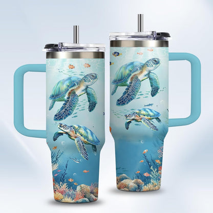 Christian Gifts for Women God Tumbler 40oz Blue Child of God Gifts Coffee Travel Cup - Inspirational Religious Birthday Catholic Spiritual Gift for Sister Friends, Baptism Confirmation Gift for Girls