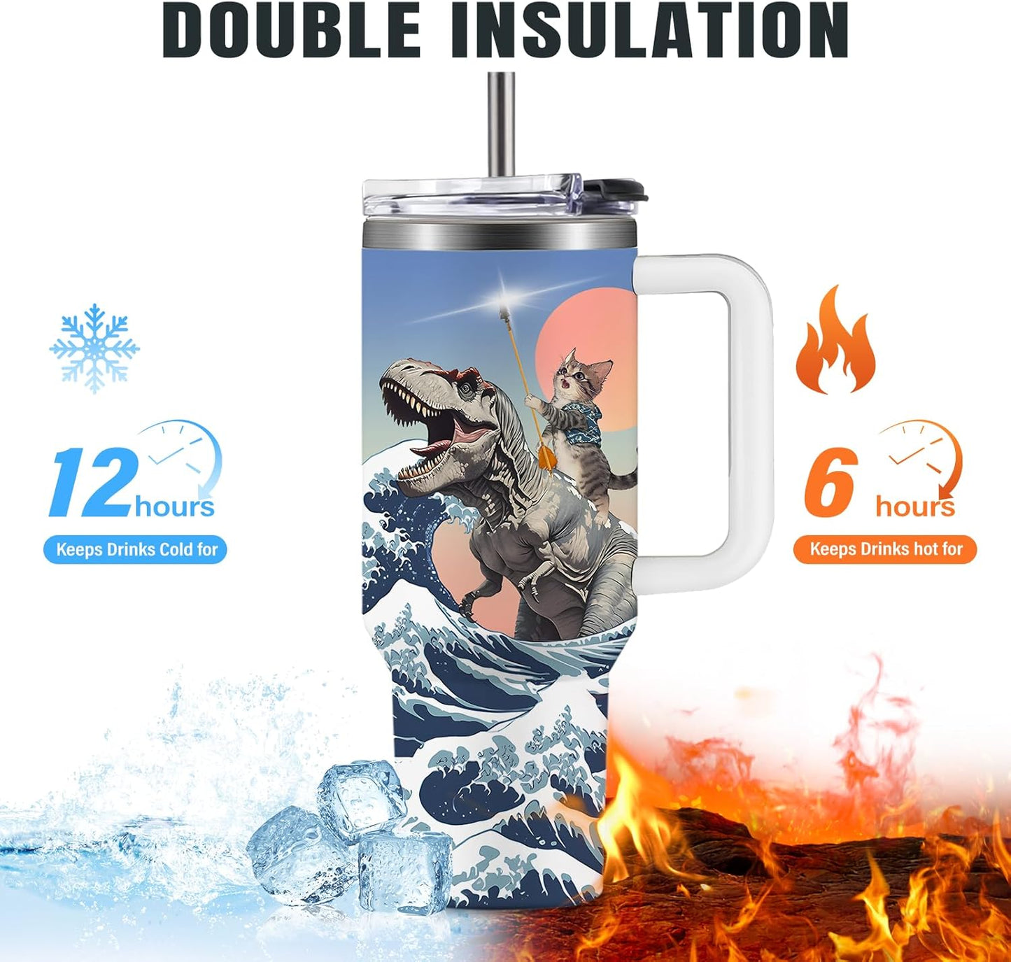 Christian Gifts for Women God Tumbler 40oz Blue Child of God Gifts Coffee Travel Cup - Inspirational Religious Birthday Catholic Spiritual Gift for Sister Friends, Baptism Confirmation Gift for Girls