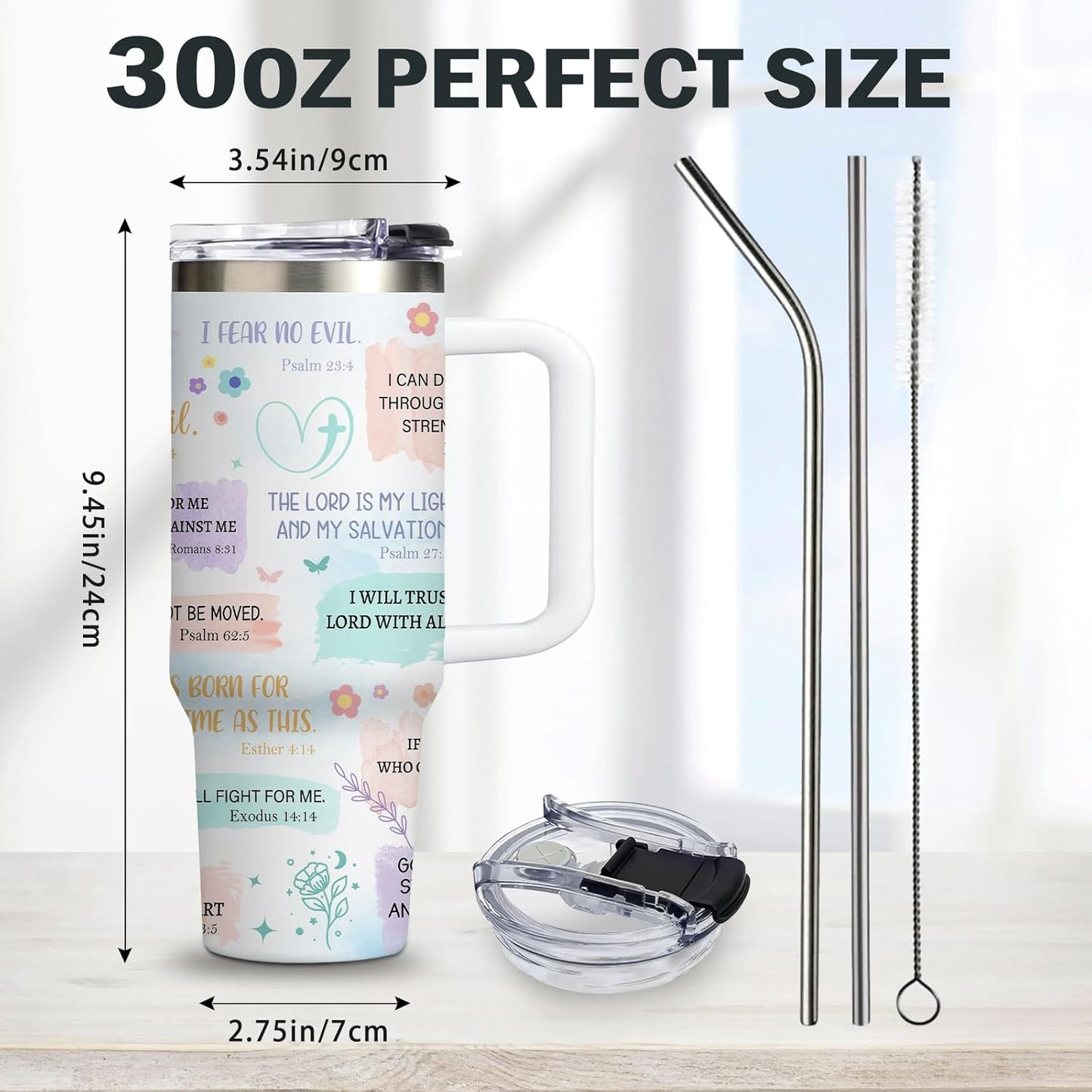 Christian Gifts for Women God Tumbler 40oz Blue Child of God Gifts Coffee Travel Cup - Inspirational Religious Birthday Catholic Spiritual Gift for Sister Friends, Baptism Confirmation Gift for Girls