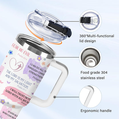 Christian Gifts for Women God Tumbler 40oz Blue Child of God Gifts Coffee Travel Cup - Inspirational Religious Birthday Catholic Spiritual Gift for Sister Friends, Baptism Confirmation Gift for Girls