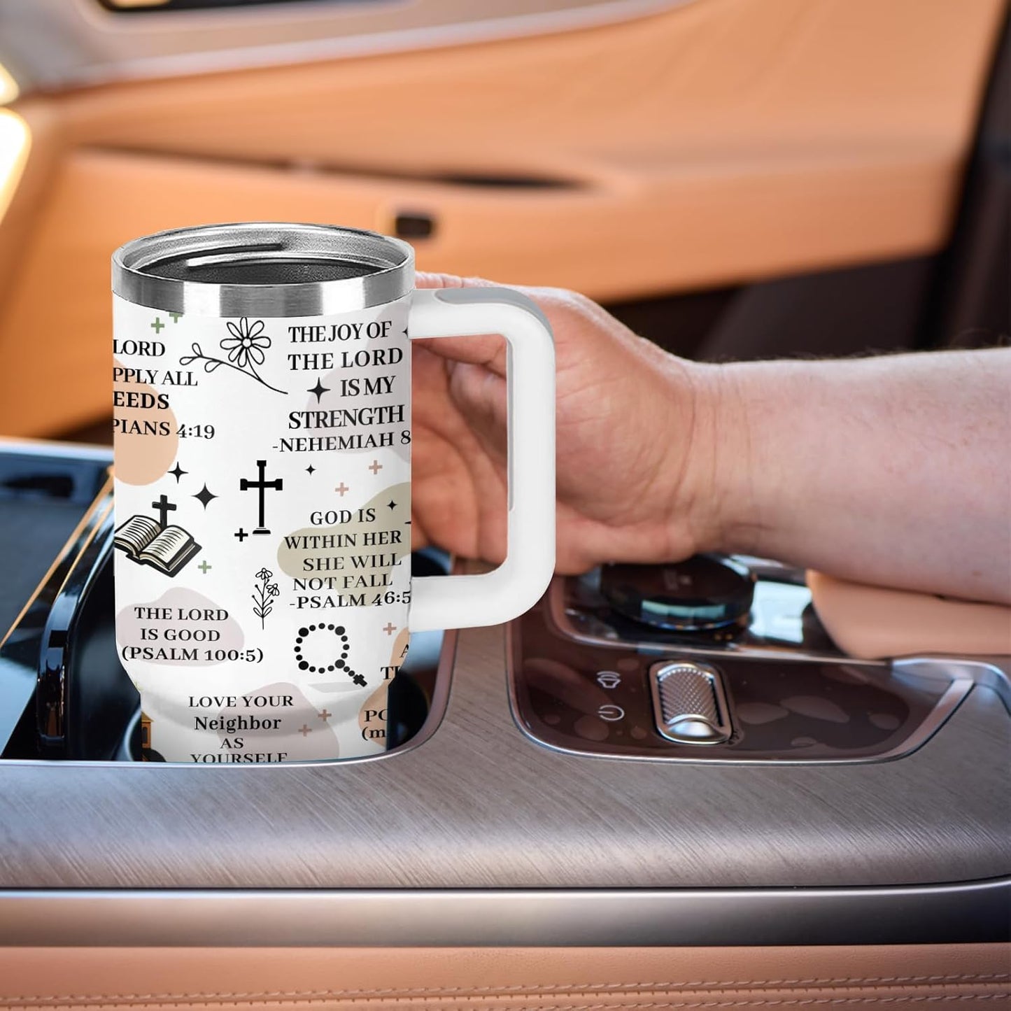 Christian Gifts for Women God Tumbler 40oz Blue Child of God Gifts Coffee Travel Cup - Inspirational Religious Birthday Catholic Spiritual Gift for Sister Friends, Baptism Confirmation Gift for Girls