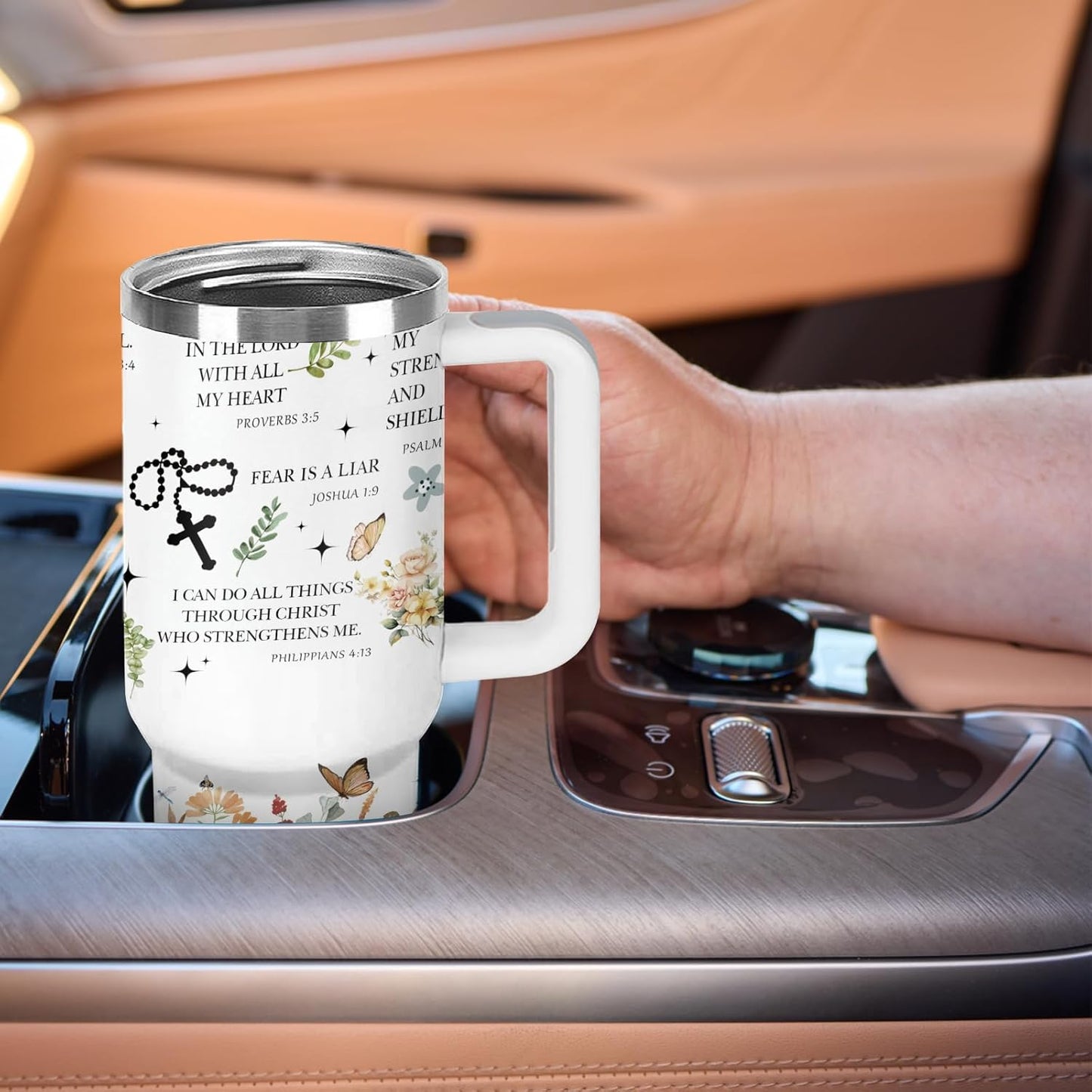 Christian Gifts for Women God Tumbler 40oz Blue Child of God Gifts Coffee Travel Cup - Inspirational Religious Birthday Catholic Spiritual Gift for Sister Friends, Baptism Confirmation Gift for Girls