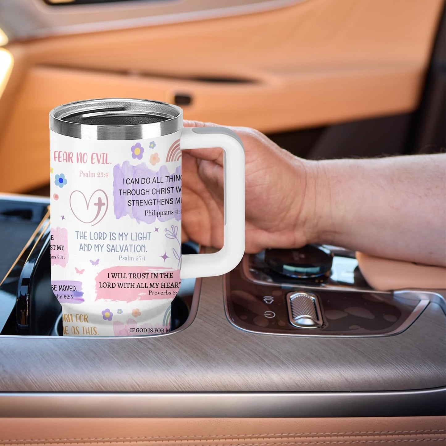 Christian Gifts for Women God Tumbler 40oz Blue Child of God Gifts Coffee Travel Cup - Inspirational Religious Birthday Catholic Spiritual Gift for Sister Friends, Baptism Confirmation Gift for Girls