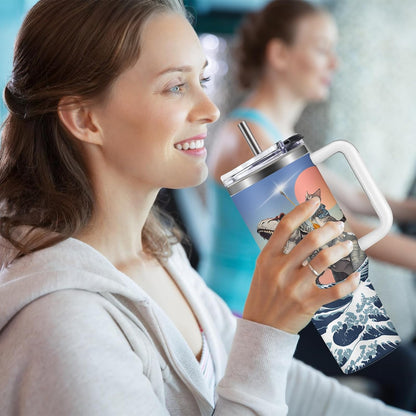 Christian Gifts for Women God Tumbler 40oz Blue Child of God Gifts Coffee Travel Cup - Inspirational Religious Birthday Catholic Spiritual Gift for Sister Friends, Baptism Confirmation Gift for Girls