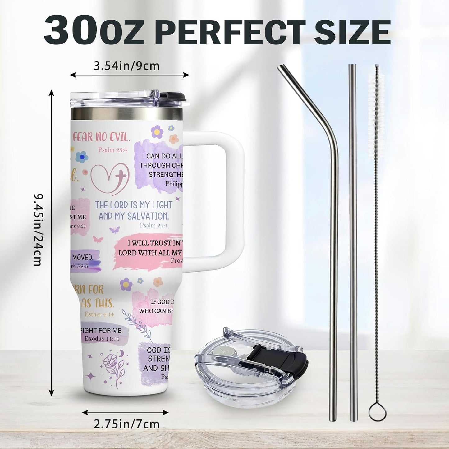 Christian Gifts for Women God Tumbler 40oz Blue Child of God Gifts Coffee Travel Cup - Inspirational Religious Birthday Catholic Spiritual Gift for Sister Friends, Baptism Confirmation Gift for Girls