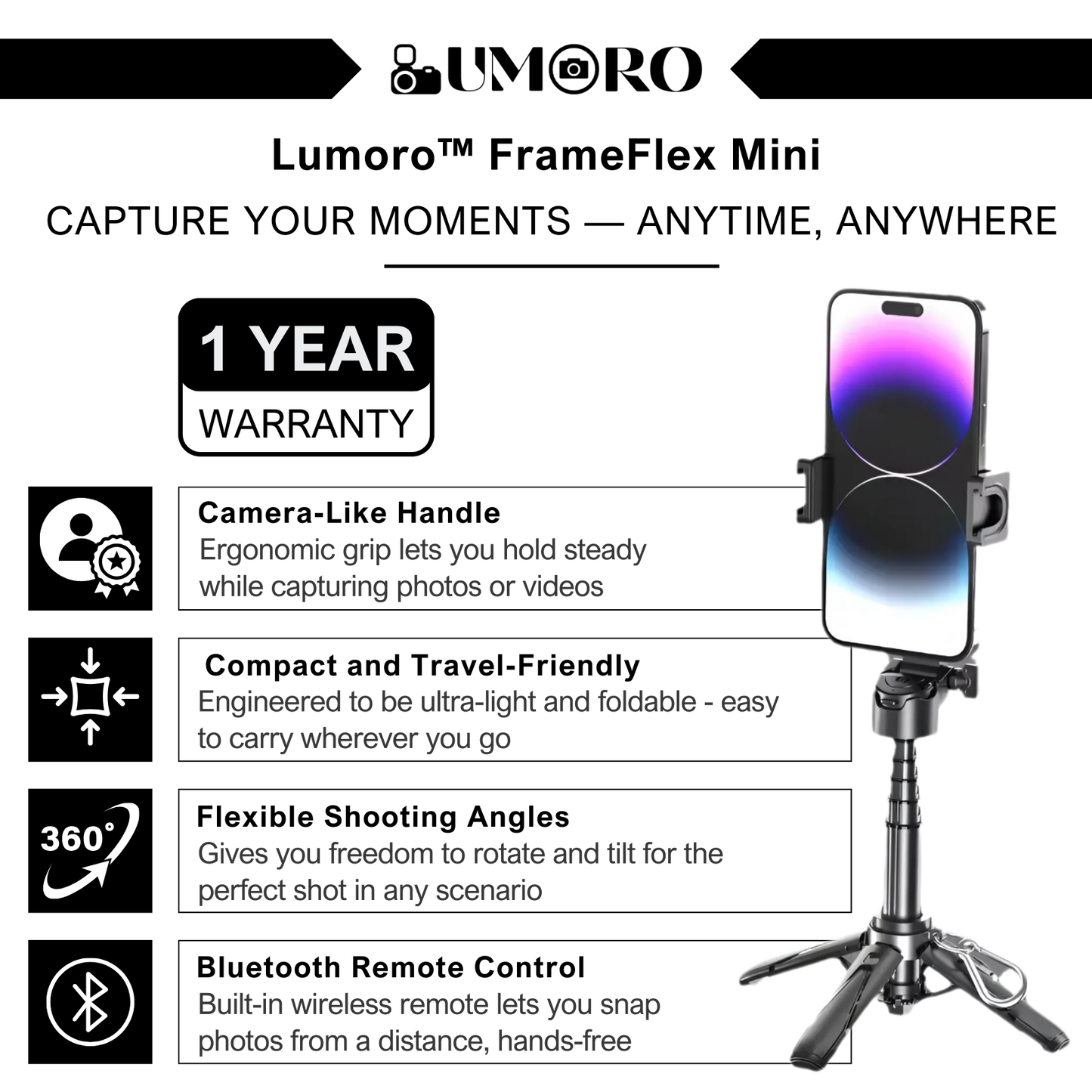 Lumoro™ FrameFlex Mini - For All Smartphones