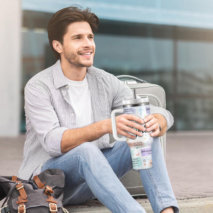 Christian Gifts for Women God Tumbler 40oz Blue Child of God Gifts Coffee Travel Cup - Inspirational Religious Birthday Catholic Spiritual Gift for Sister Friends, Baptism Confirmation Gift for Girls
