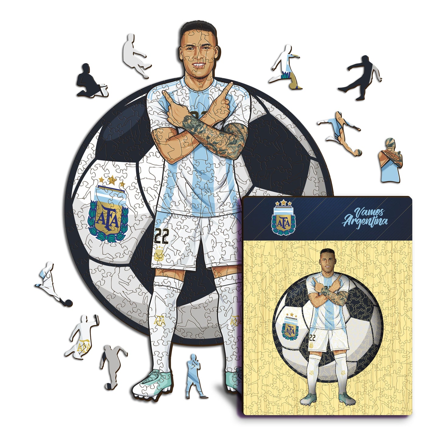 Lautaro Martínez - Wooden Puzzle