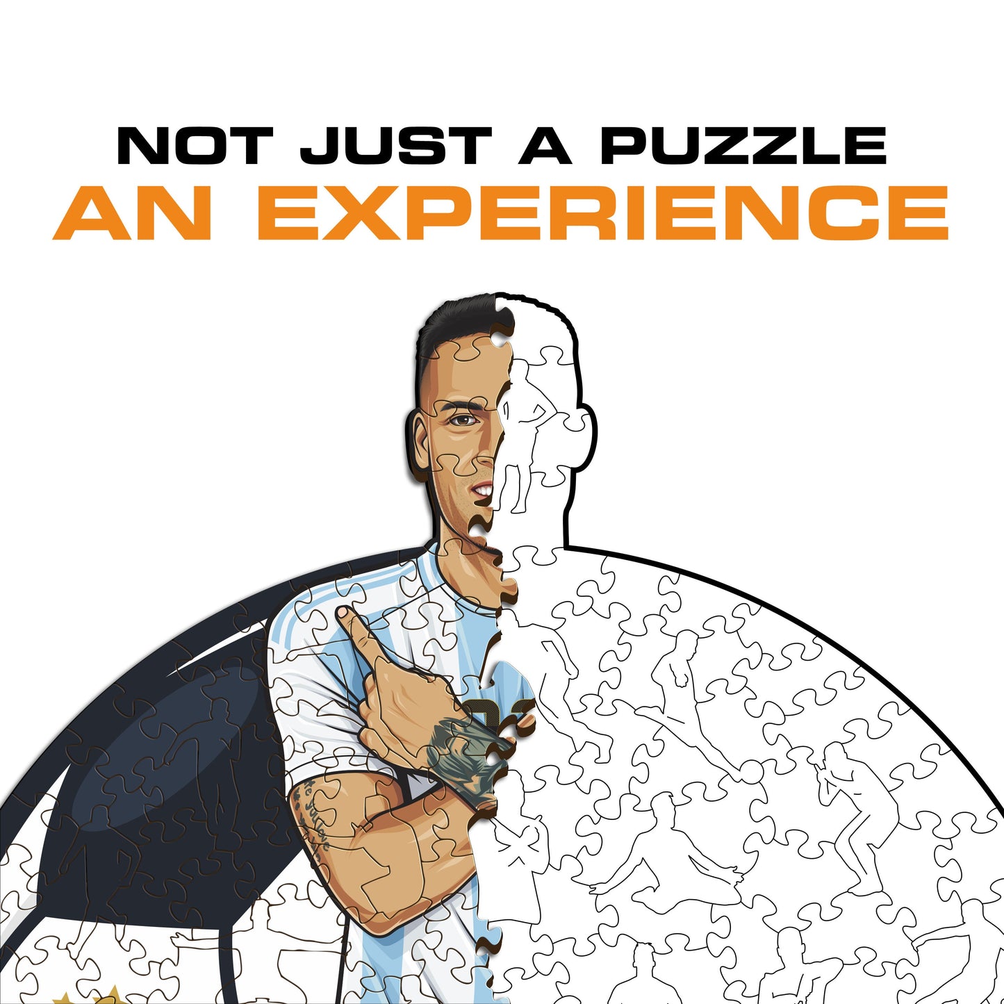 Lautaro Martínez - Wooden Puzzle