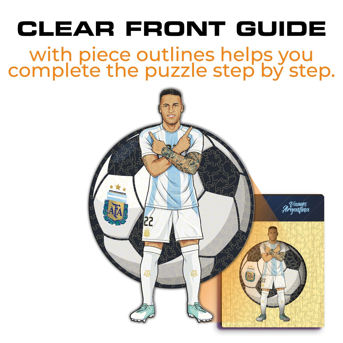 Lautaro Martínez - Wooden Puzzle