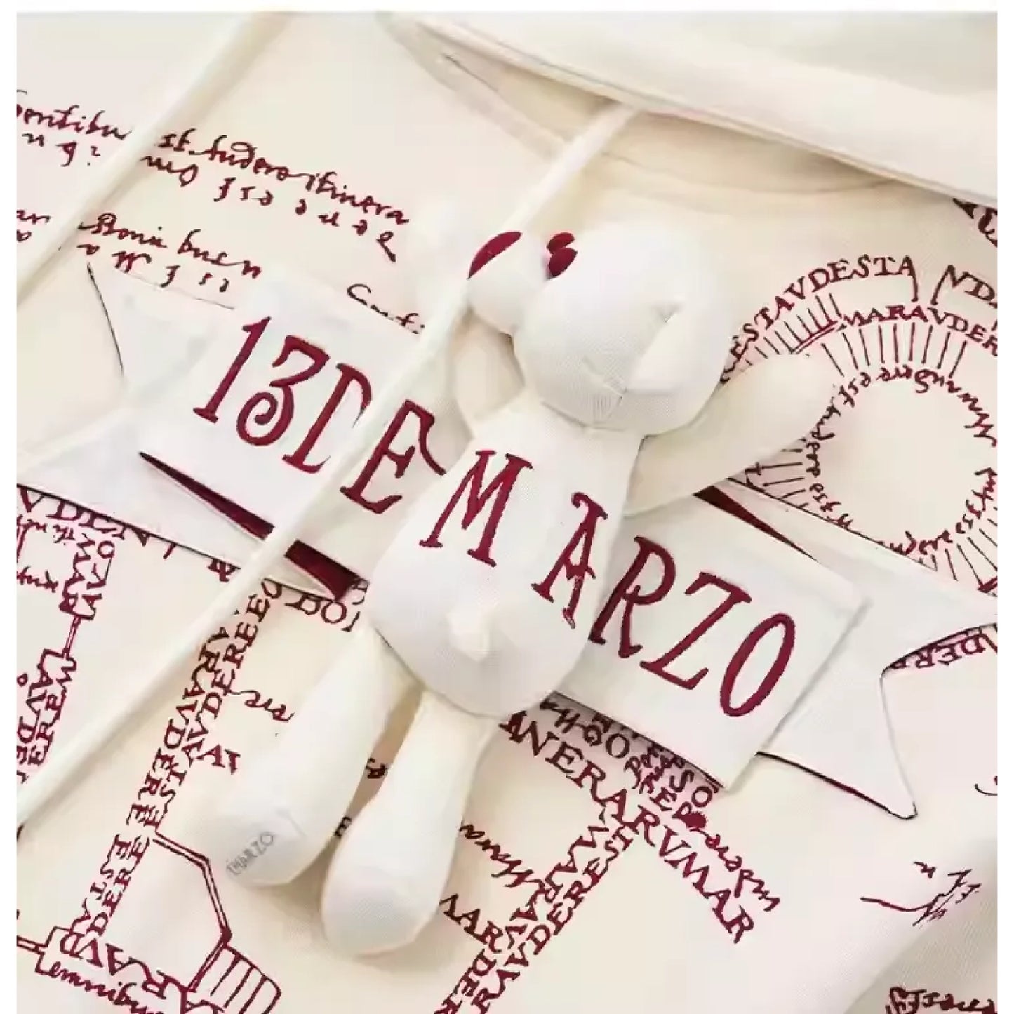 Harry Potter × 13DE MARZO The Marauder’s Map Hoodie Almond