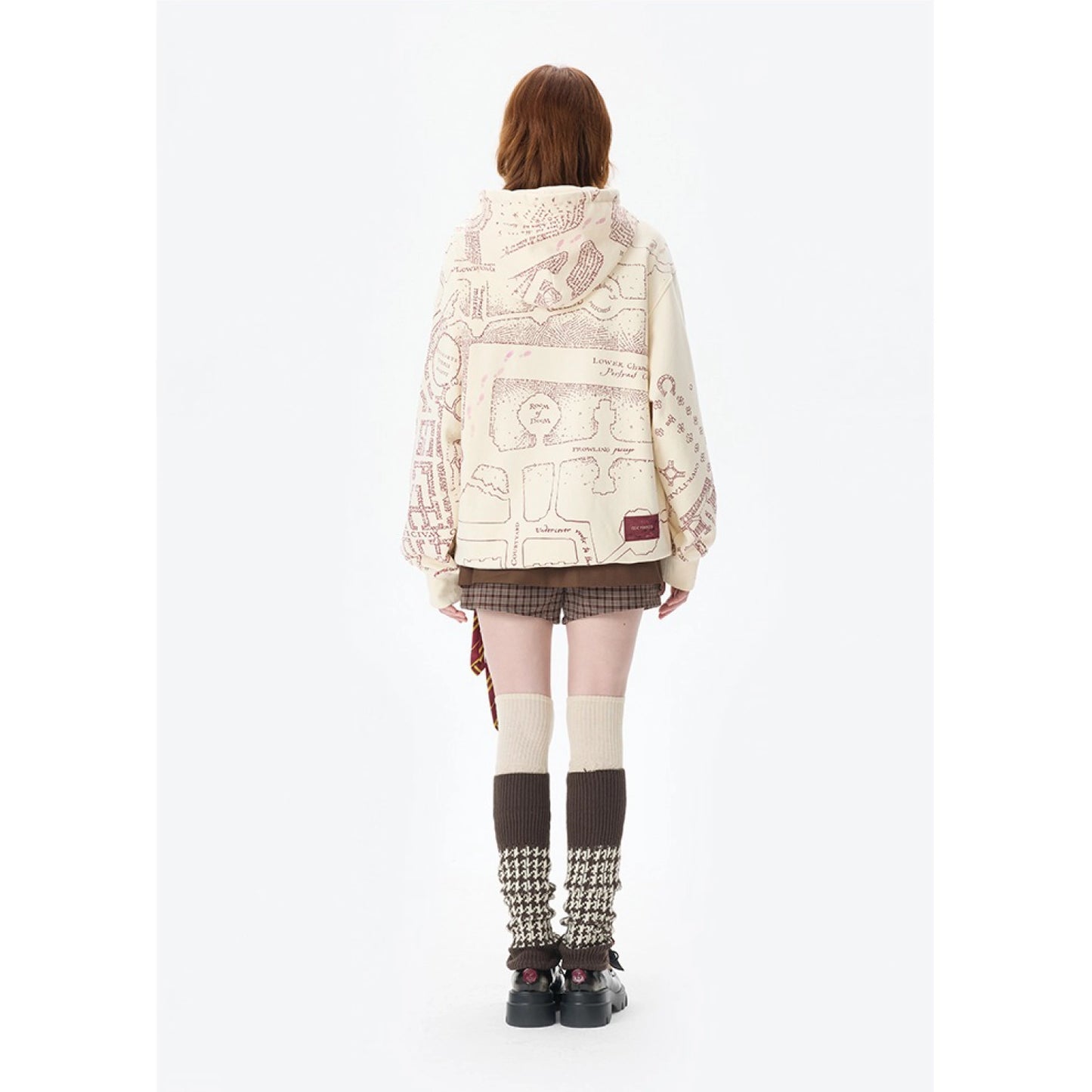 Harry Potter × 13DE MARZO The Marauder’s Map Hoodie Almond