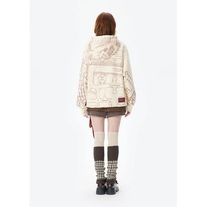Harry Potter × 13DE MARZO The Marauder’s Map Hoodie Almond