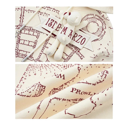 Harry Potter × 13DE MARZO The Marauder’s Map Hoodie Almond