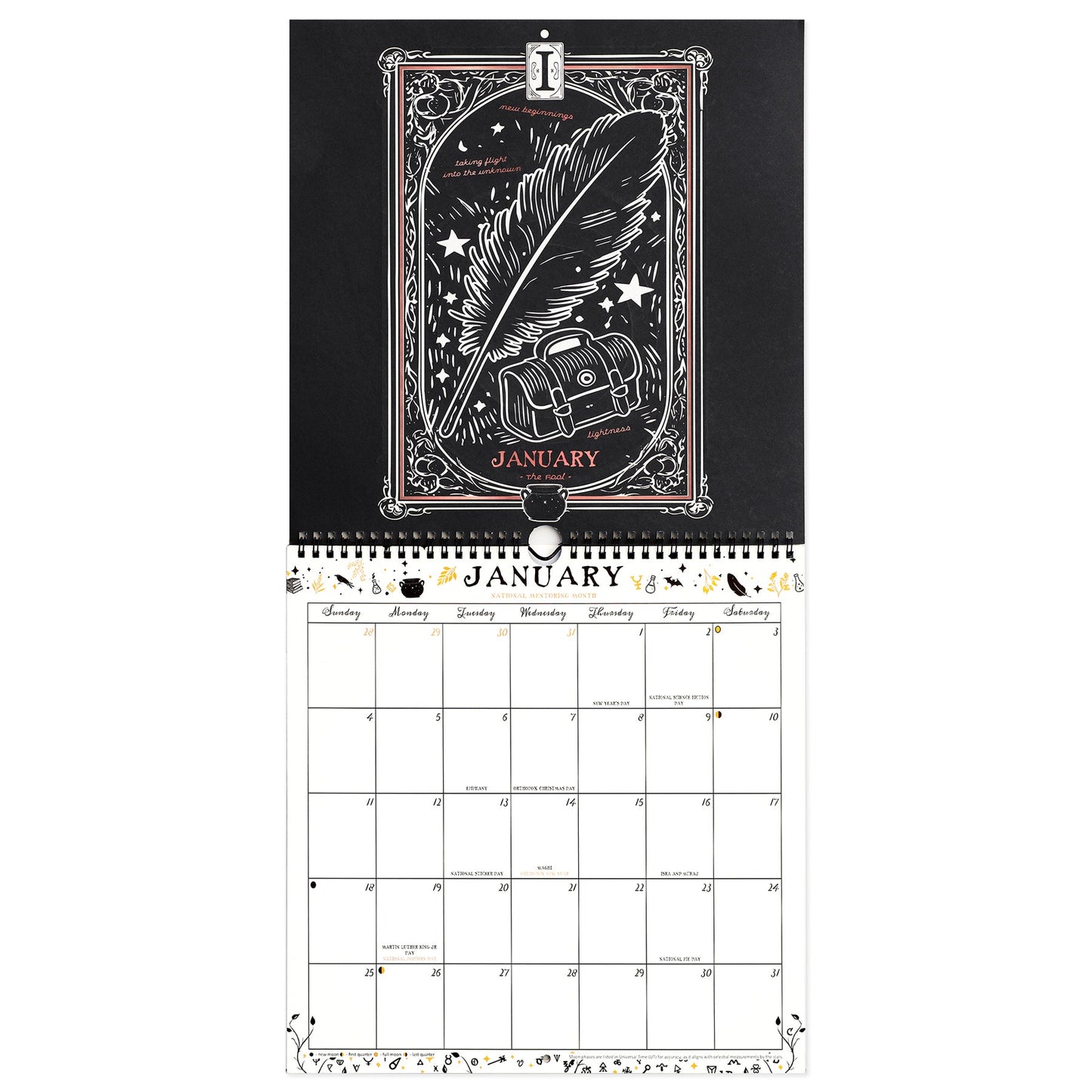 Waiting for the Night 2026 Spiral Wall Calendar