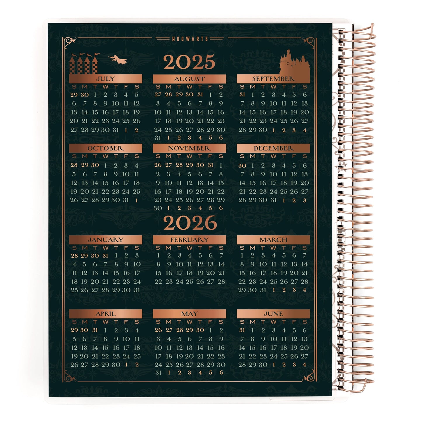 Harry Potter 2025-2026 Hogwarts Weekly Dated Teacher Planner (July - June)
