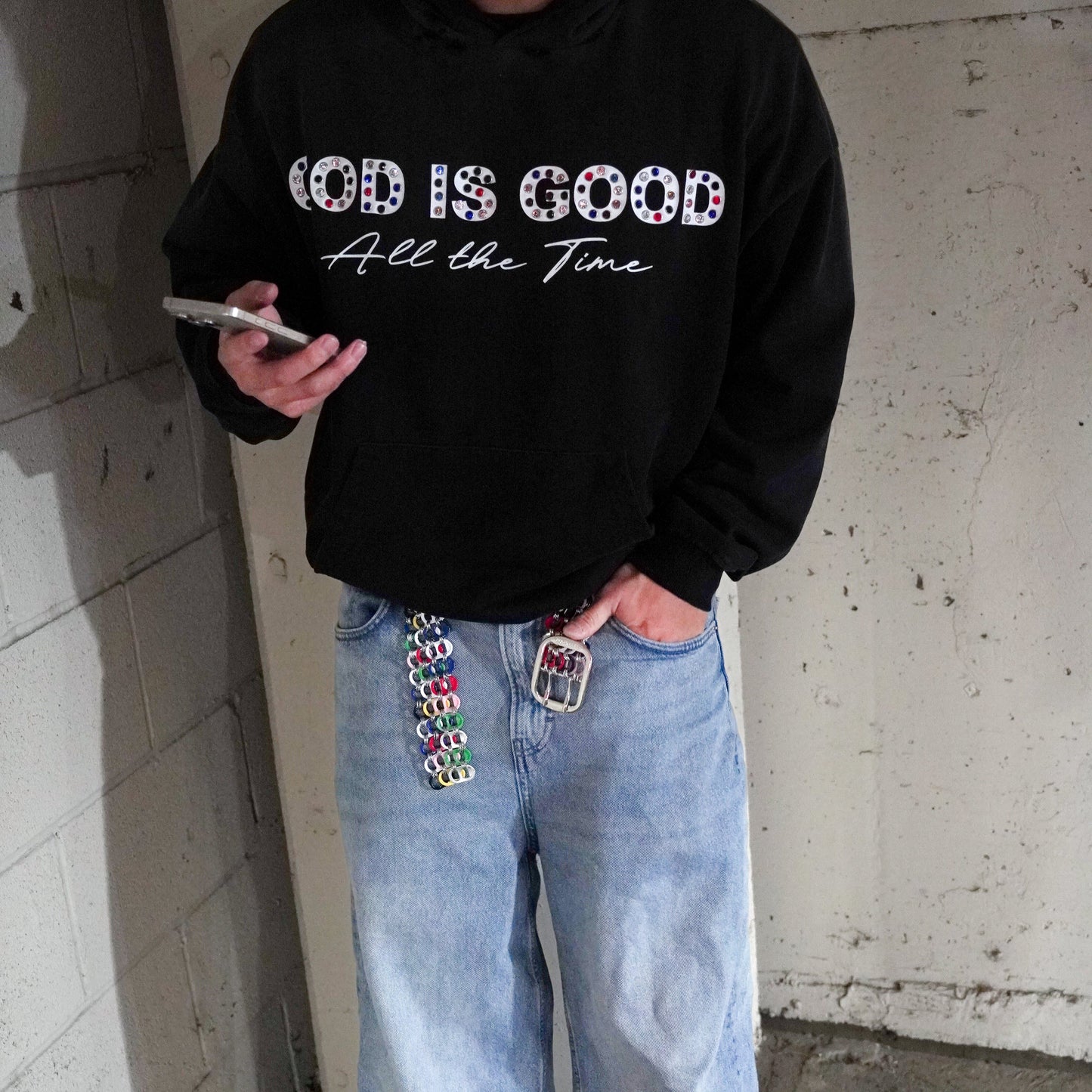 God Is Good Rhinestone Hoodie