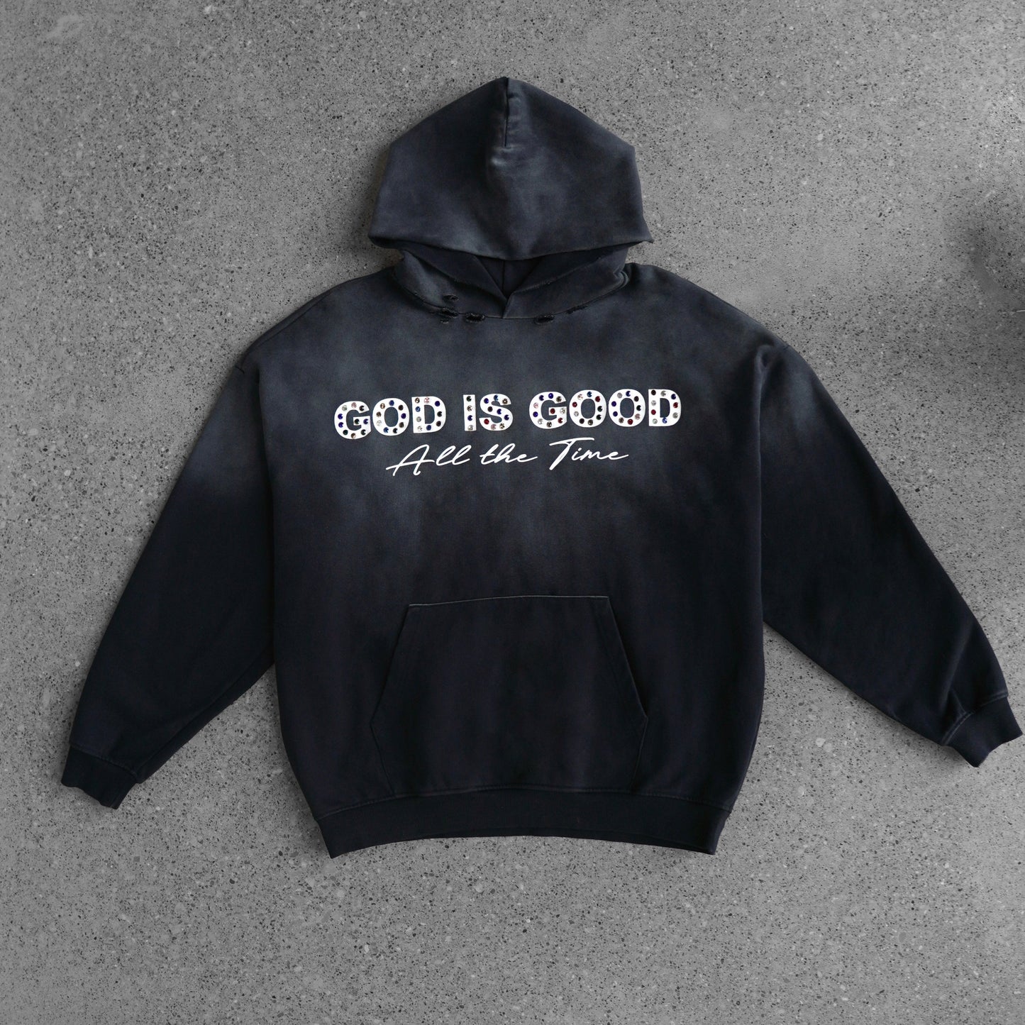 God Is Good Rhinestone Hoodie