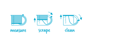 Upcup is a 4-in-1 adjustable measuring cup that scrapes itself clean for wet, dry, and sticky ingredients.