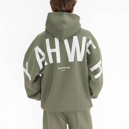 GLO Kingdom Essential Hoodie | Christian Oversized Hoodies, Heavyweight Faith Sweatshirts with Yahweh, Yeshua, Forgiven Designs, Super Soft Religious Apparel Gifts for Women & Men