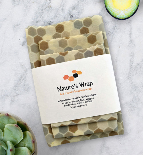 Beeswax Wrap -Honeycomb set/3 sml