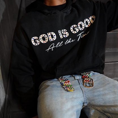 God Is Good Rhinestone Hoodie