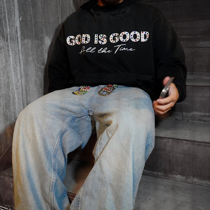 God Is Good Rhinestone Hoodie