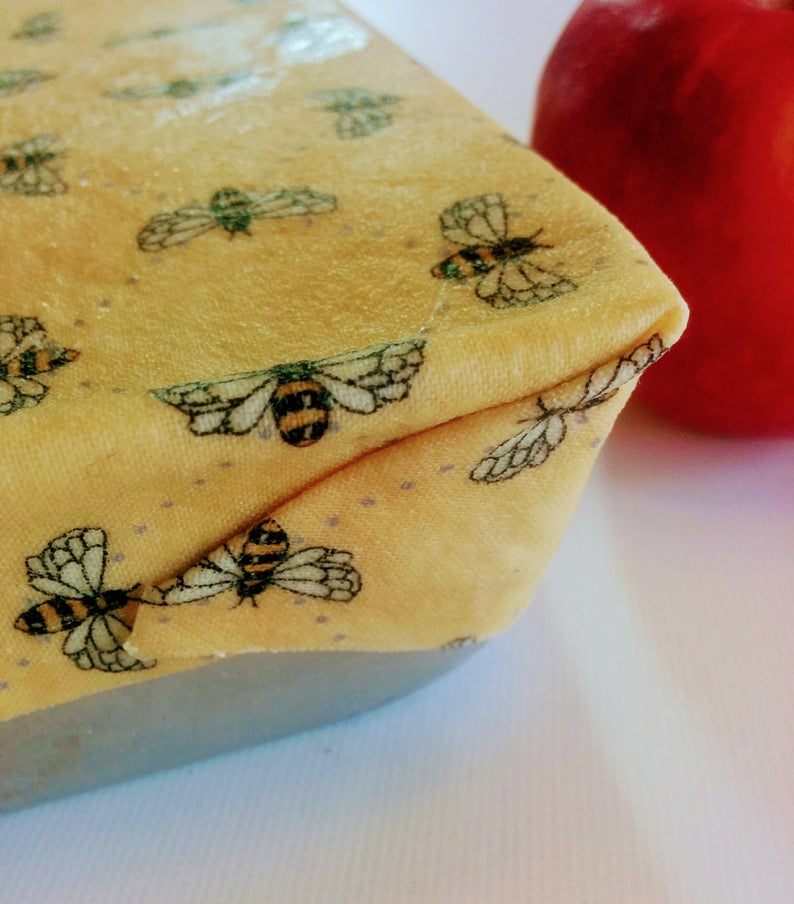 Beeswax Wrap -Honeycomb Bee set/3 sml